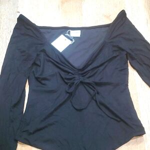 NWT LOVERS AND FRIENDS  BLACK BODYSUIT TOP